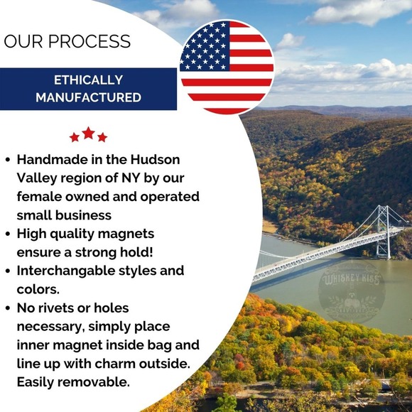 Prism Crystal Round Brooch Concho Handmade Magnetic Bag Charm - Picture 2 of 14